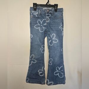 Girls Floral Jeans Pant